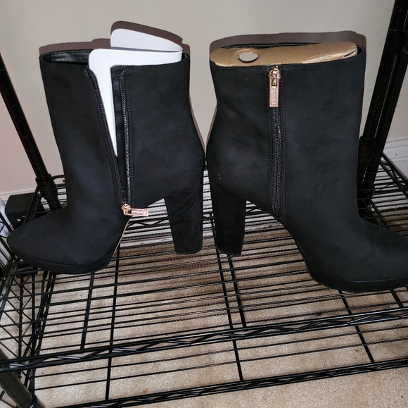 NWB Jessica Simpson Black Stretch Supreme Microsuede Selmie Platform  SZ 11M - Picture 2 of 6